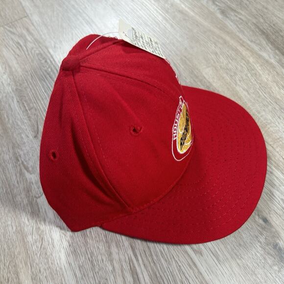 Vintage Houston Rockets Hakeem Oaljuwon‎ Hat NEW Snapback NBA AJD Red Wool USA - Picture 8 of 8